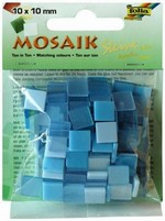 Mozaika odlehčená pryskyřicová 10x10mm modrý mix