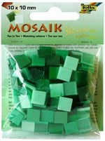 Mozaika odlehčená pryskyřicová 10x10mm zelený mix